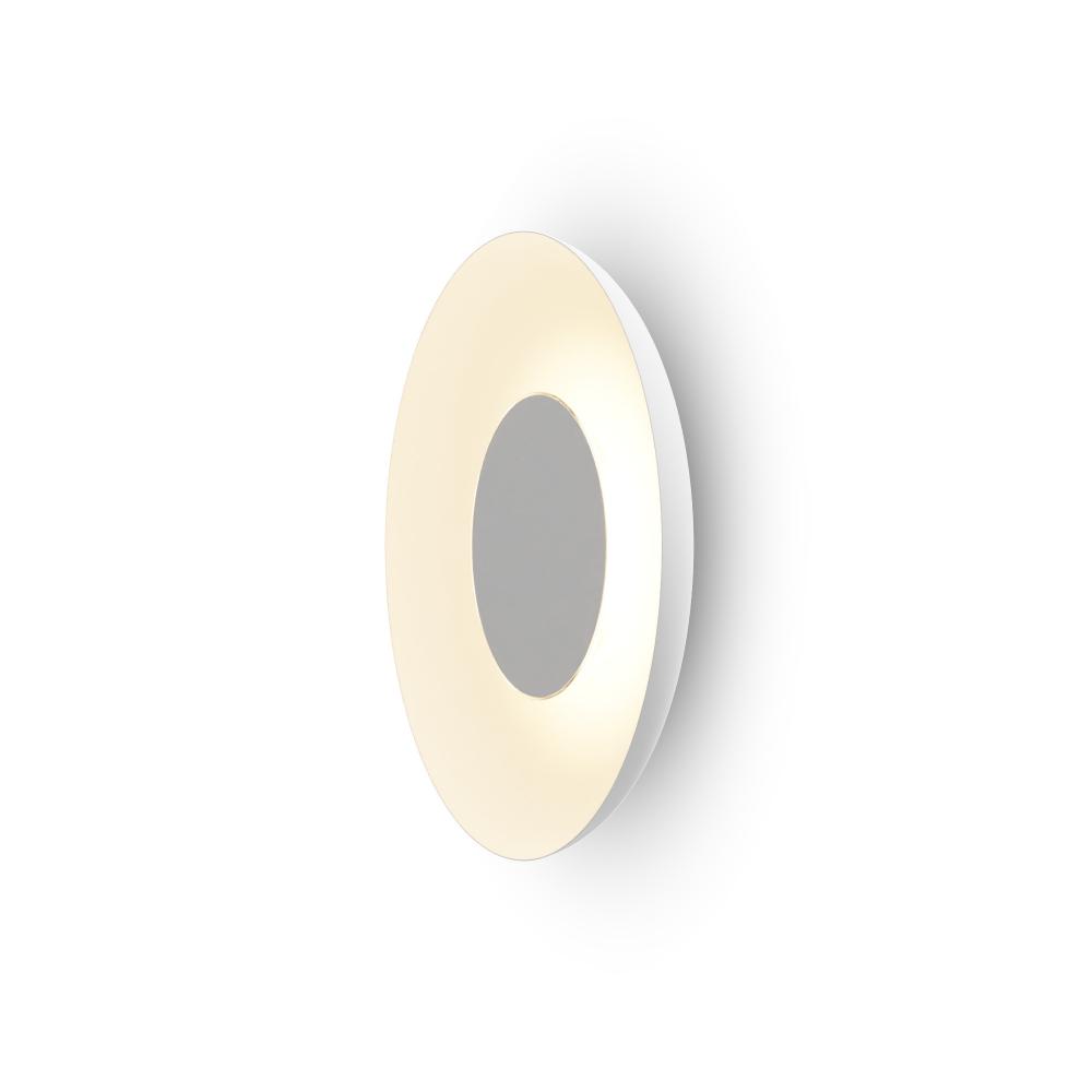 Ramen Wall Sconce 12&#34; (Paintable White) with 24&#34; back dish (Matte White)