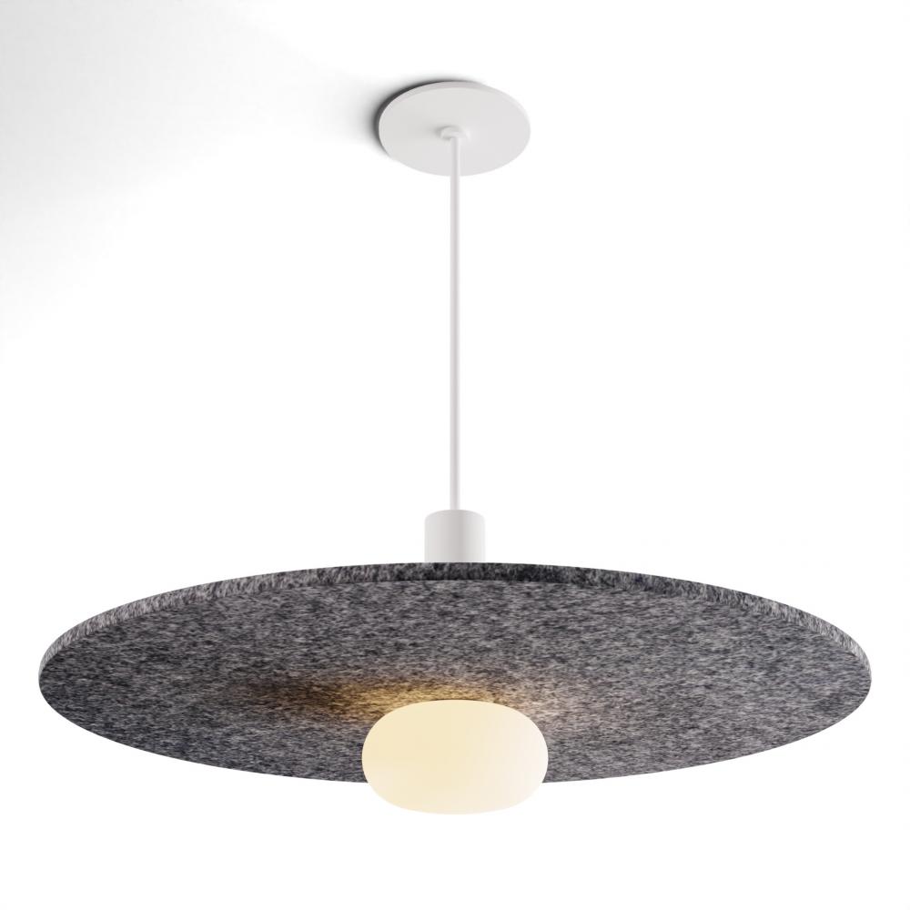 Combi Pendant 6&#34; Single Unit Matte White with Matte White Canopy