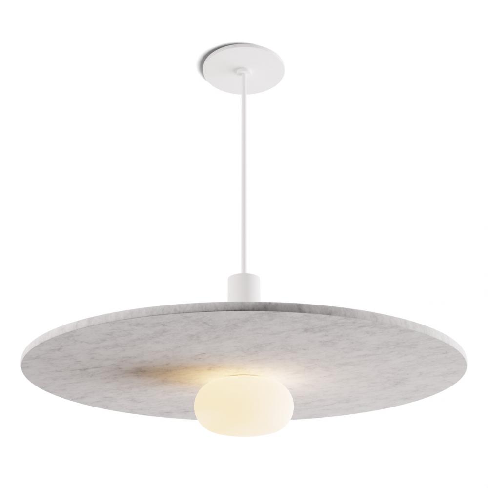 Combi Pendant 6&#34; Single Unit Matte White with Matte White Canopy