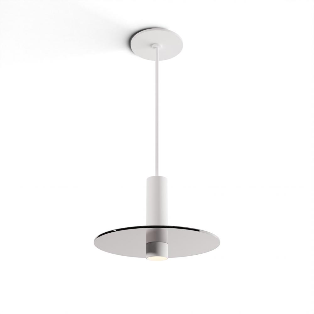 Combi Pendant 6&#34; Single Unit Matte White with Matte White Canopy