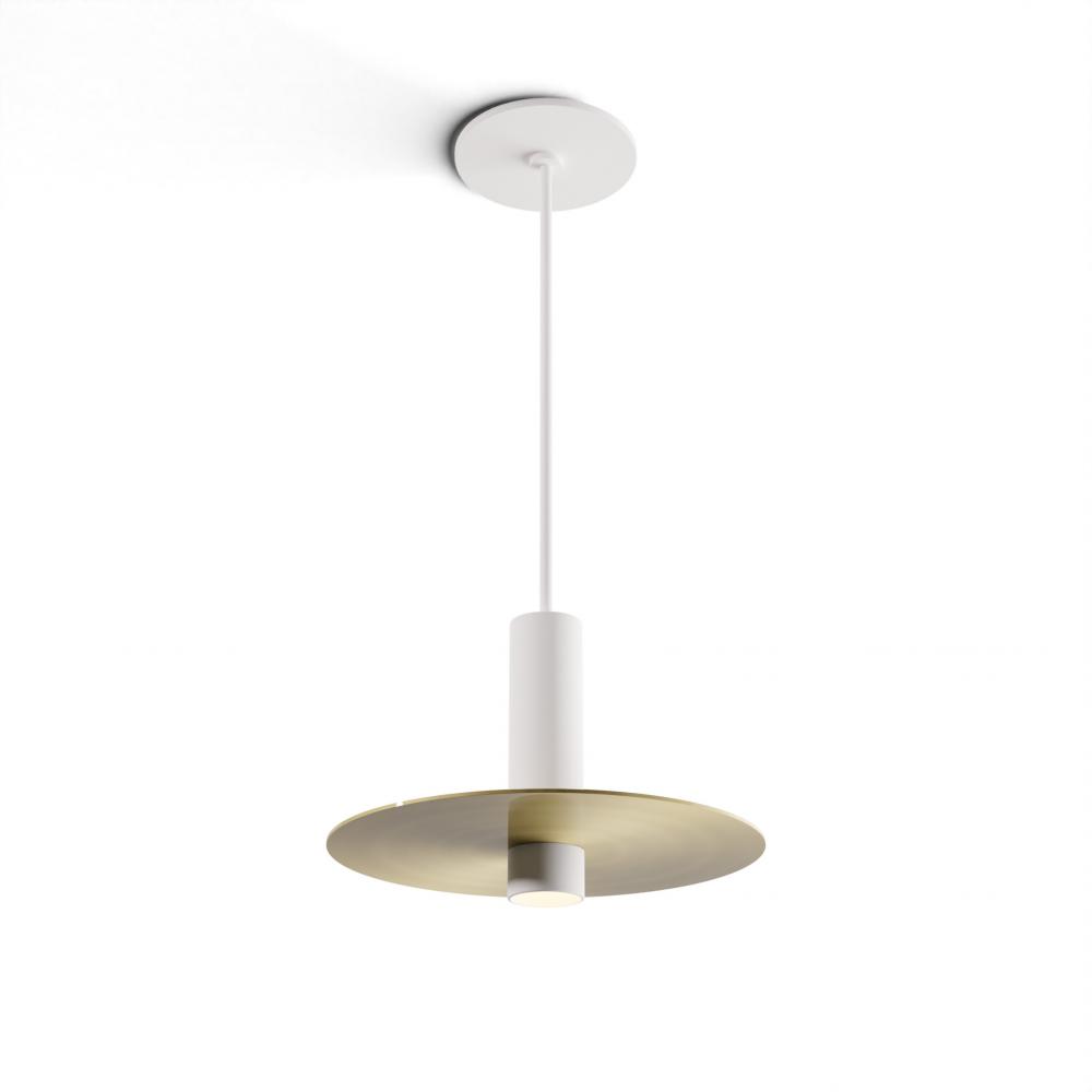 Combi Pendant 6&#34; Single Unit Matte White with Matte White Canopy