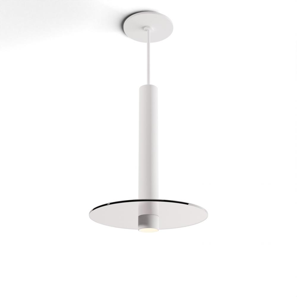Combi Pendant 12&#34; Single Unit Matte White with Matte White Canopy