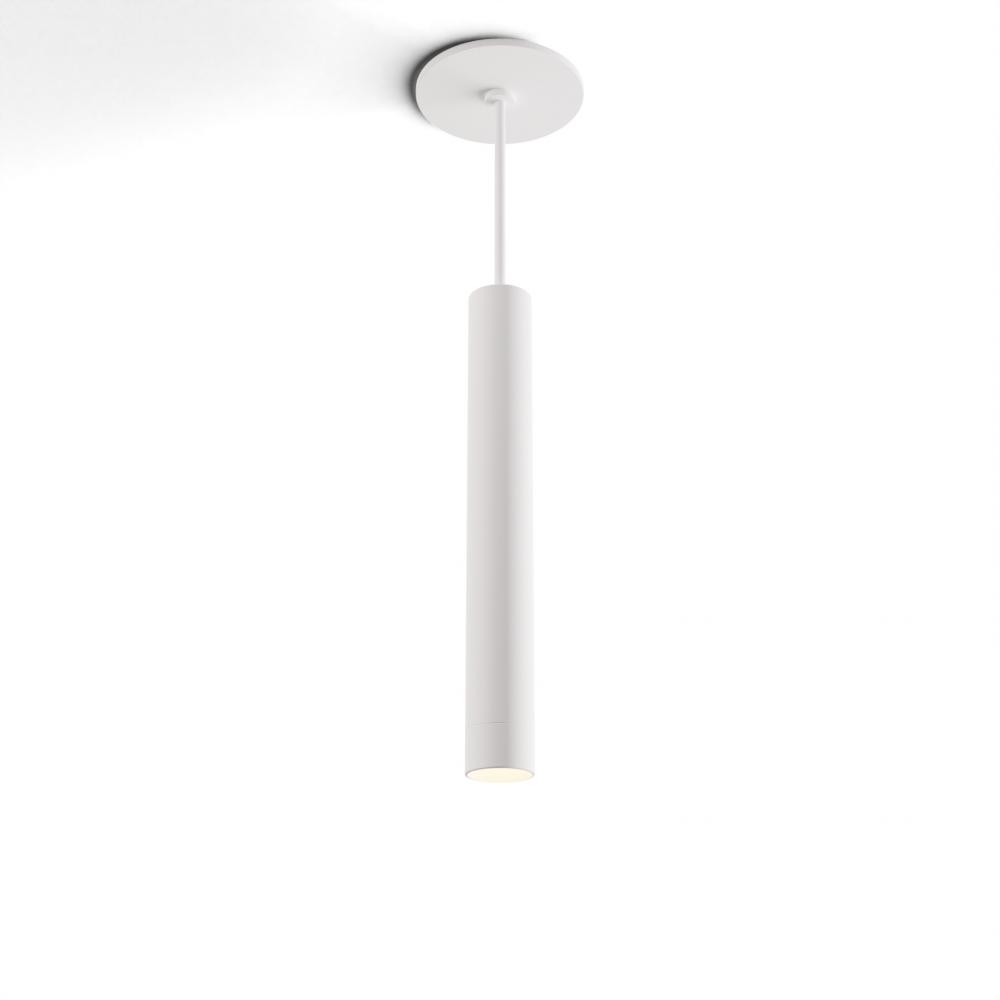 Combi Pendant 12&#34; Single Unit Matte White with Matte White Canopy, Suspension / Flush Mount 2-in