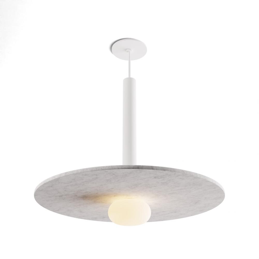 Combi Pendant 16&#34; Single Unit Matte White with Matte White Canopy