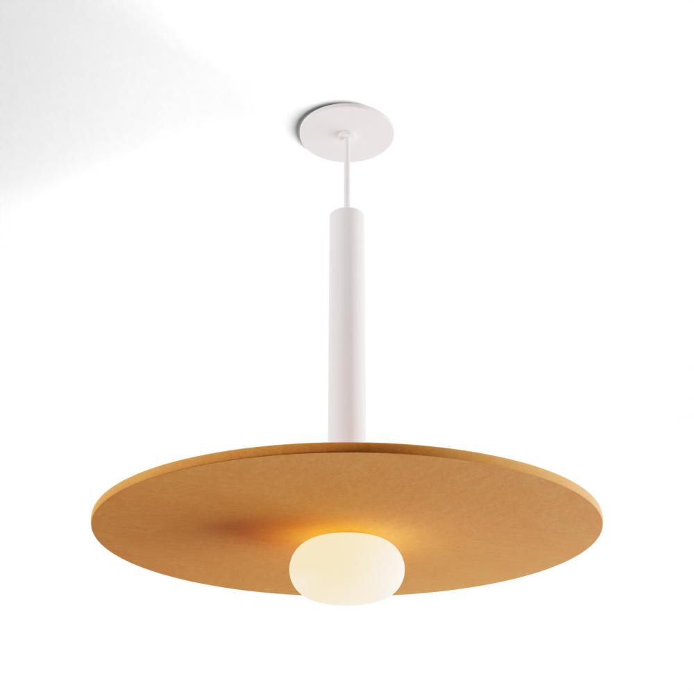 Combi Pendant 16&#34; Single Unit Matte White with Matte White Canopy