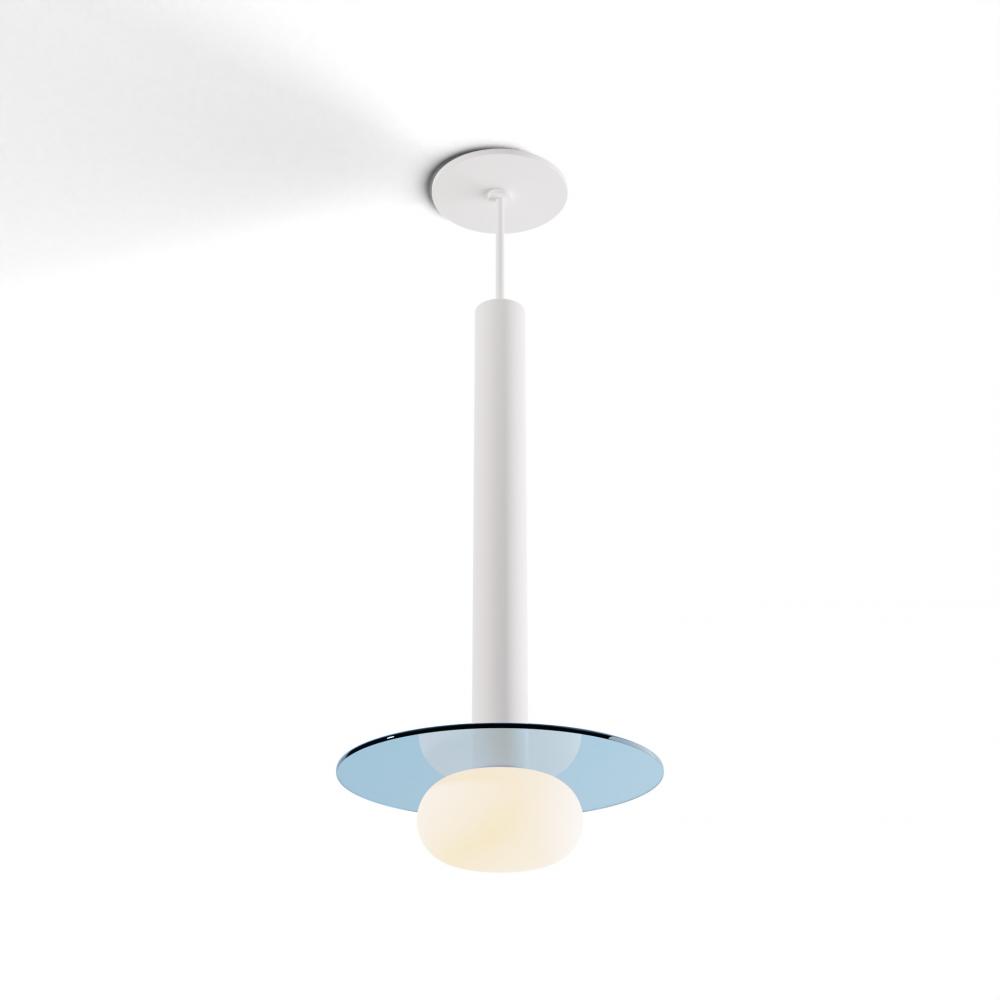 Combi Pendant 16&#34; Single Unit Matte White with Matte White Canopy