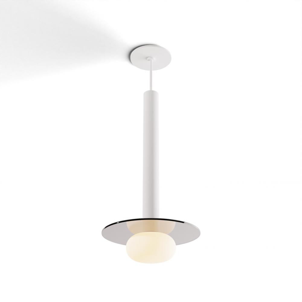 Combi Pendant 16&#34; Single Unit Matte White with Matte White Canopy