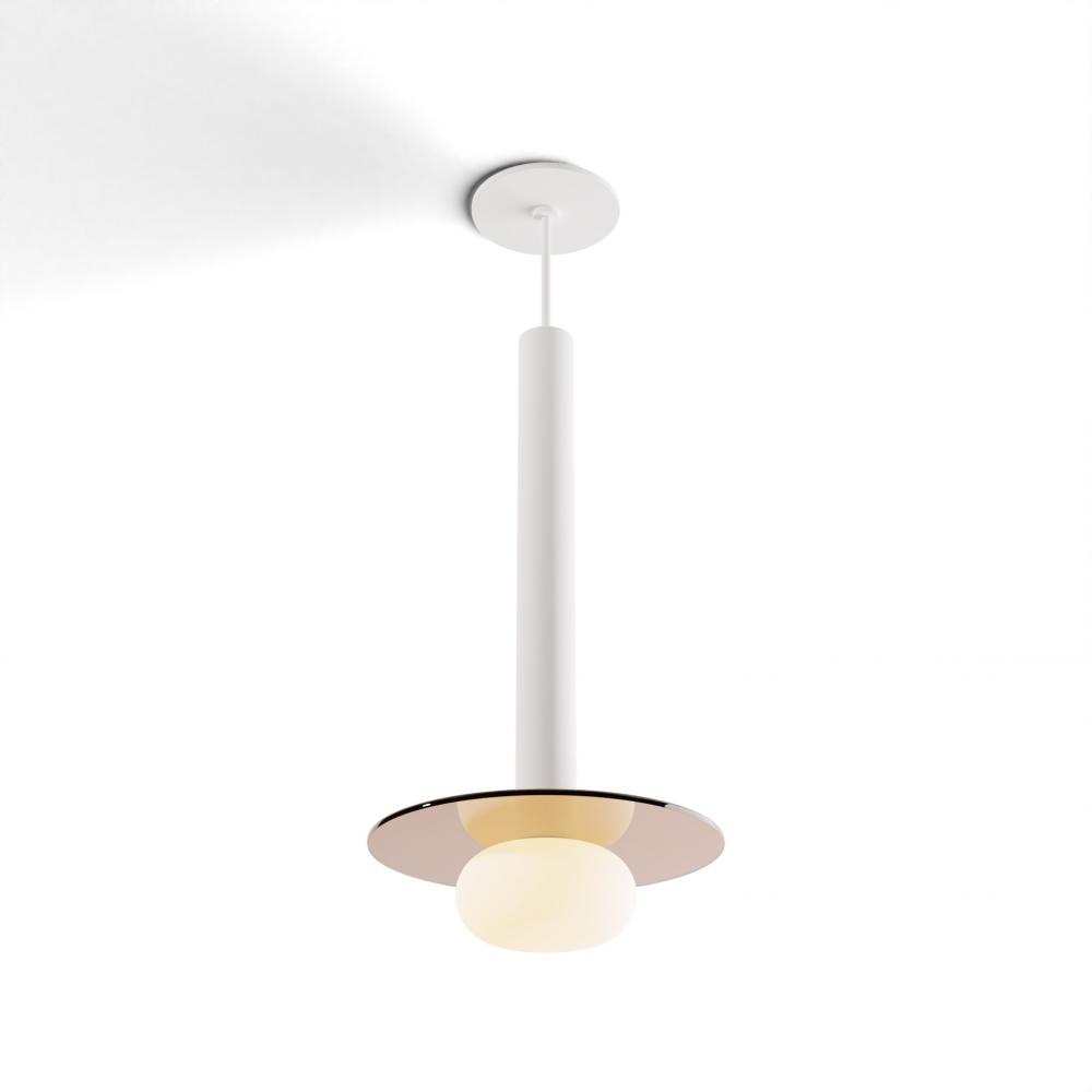 Combi Pendant 16&#34; Single Unit Matte White with Matte White Canopy