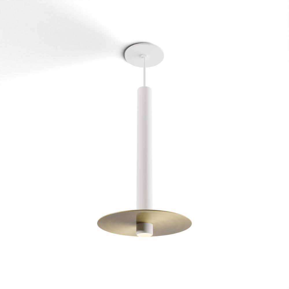 Combi Pendant 16&#34; Single Unit Matte White with Matte White Canopy