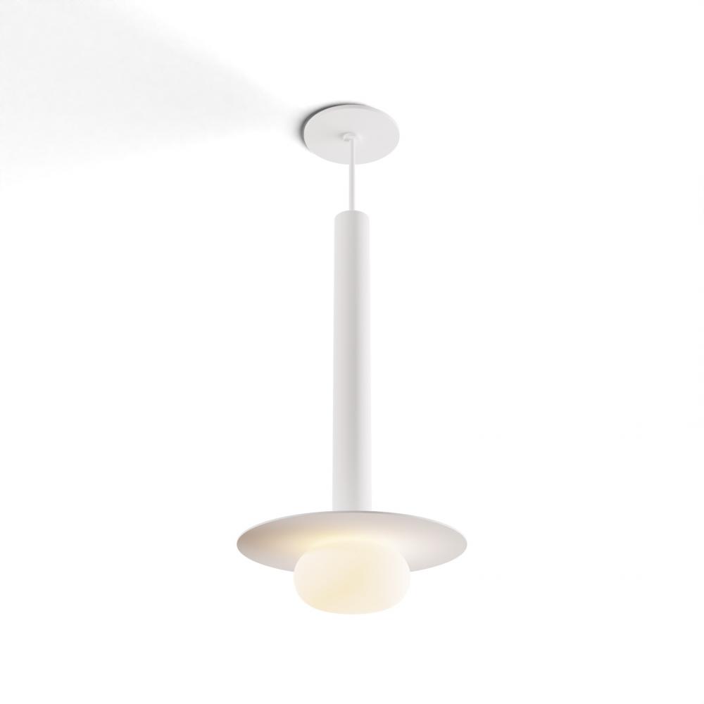 Combi Pendant 16&#34; Single Unit Matte White with Matte White Canopy