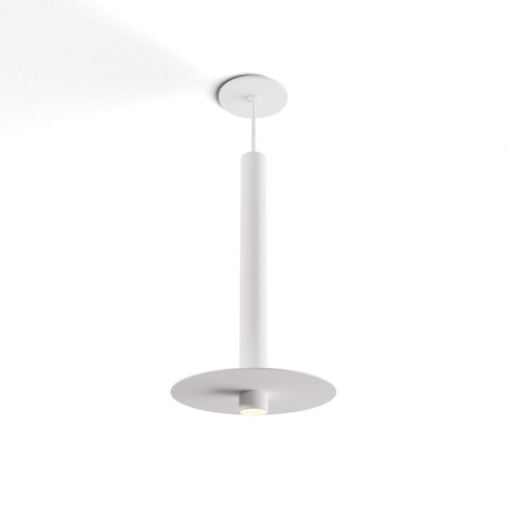 Combi Pendant 16&#34; Single Unit Matte White with Matte White Canopy