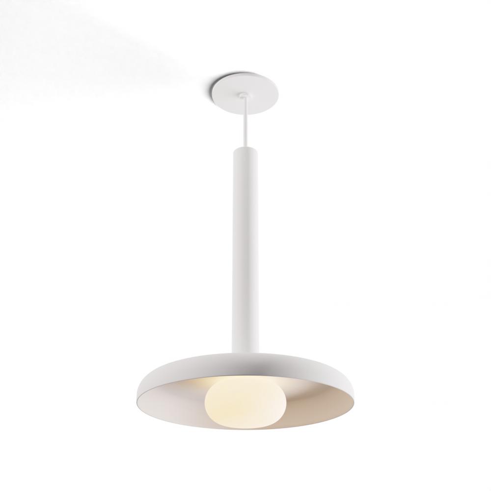 Combi Pendant 16&#34; Single Unit Matte White with Matte White Canopy