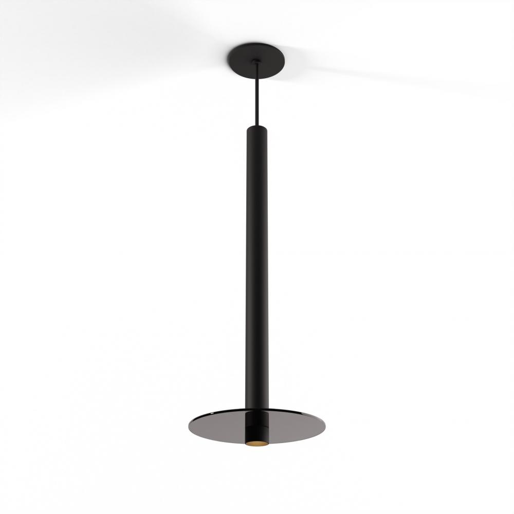 Combi Pendant 24&#34; Single Unit Matte Black with Matte Black Canopy
