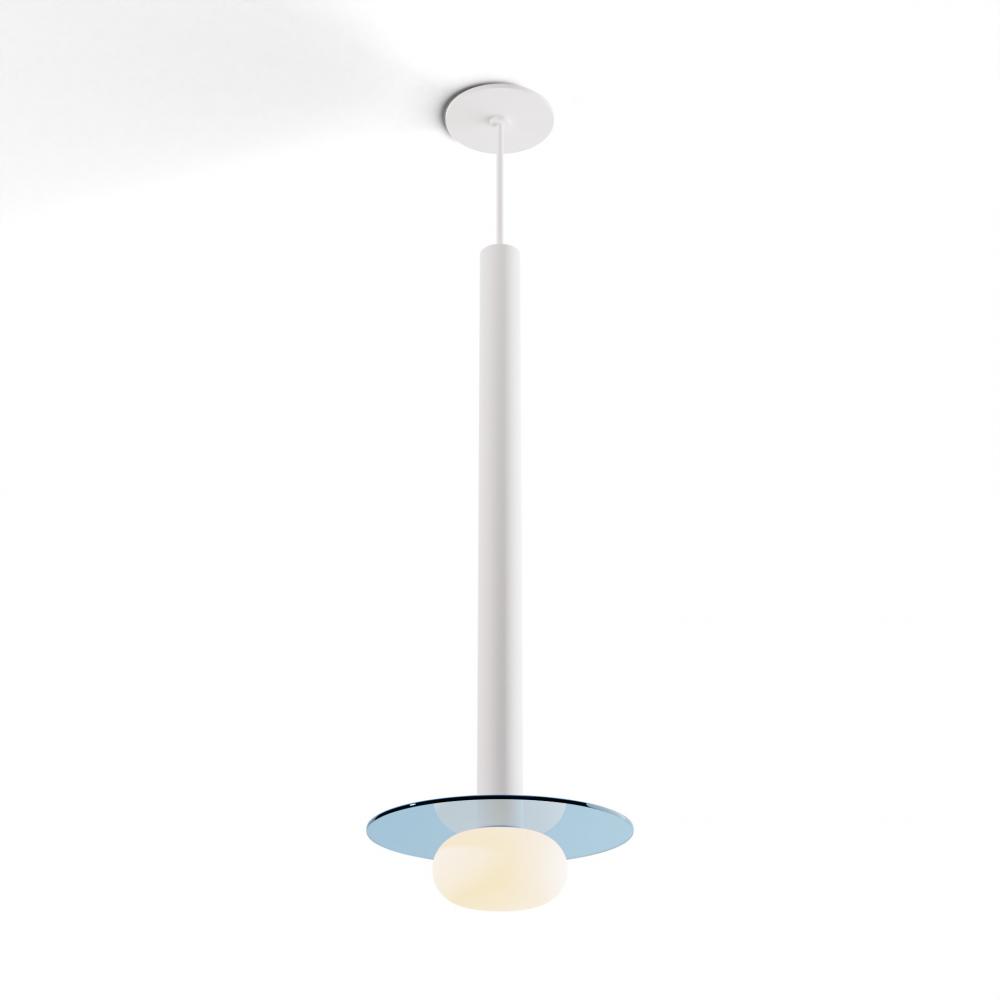 Combi Pendant 24&#34; Single Unit Matte White with Matte White Canopy