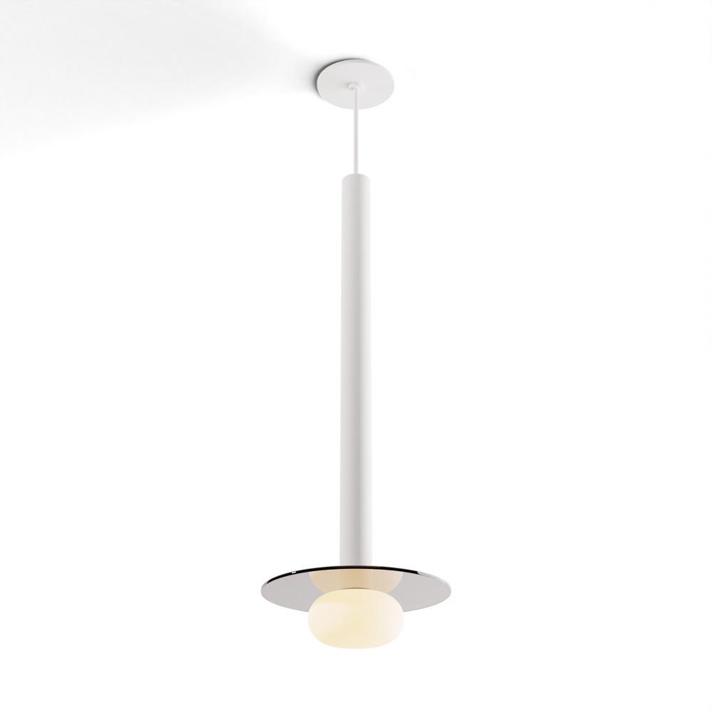 Combi Pendant 24&#34; Single Unit Matte White with Matte White Canopy