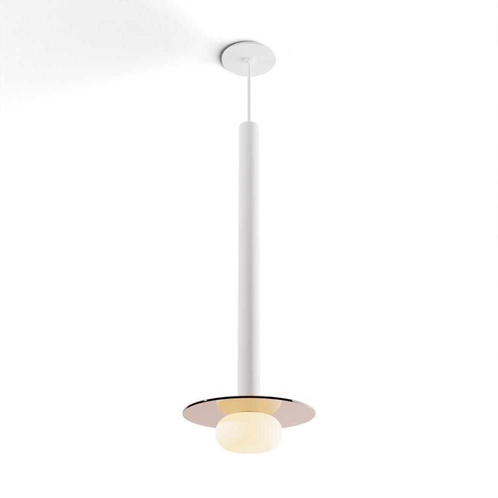 Combi Pendant 24&#34; Single Unit Matte White with Matte White Canopy