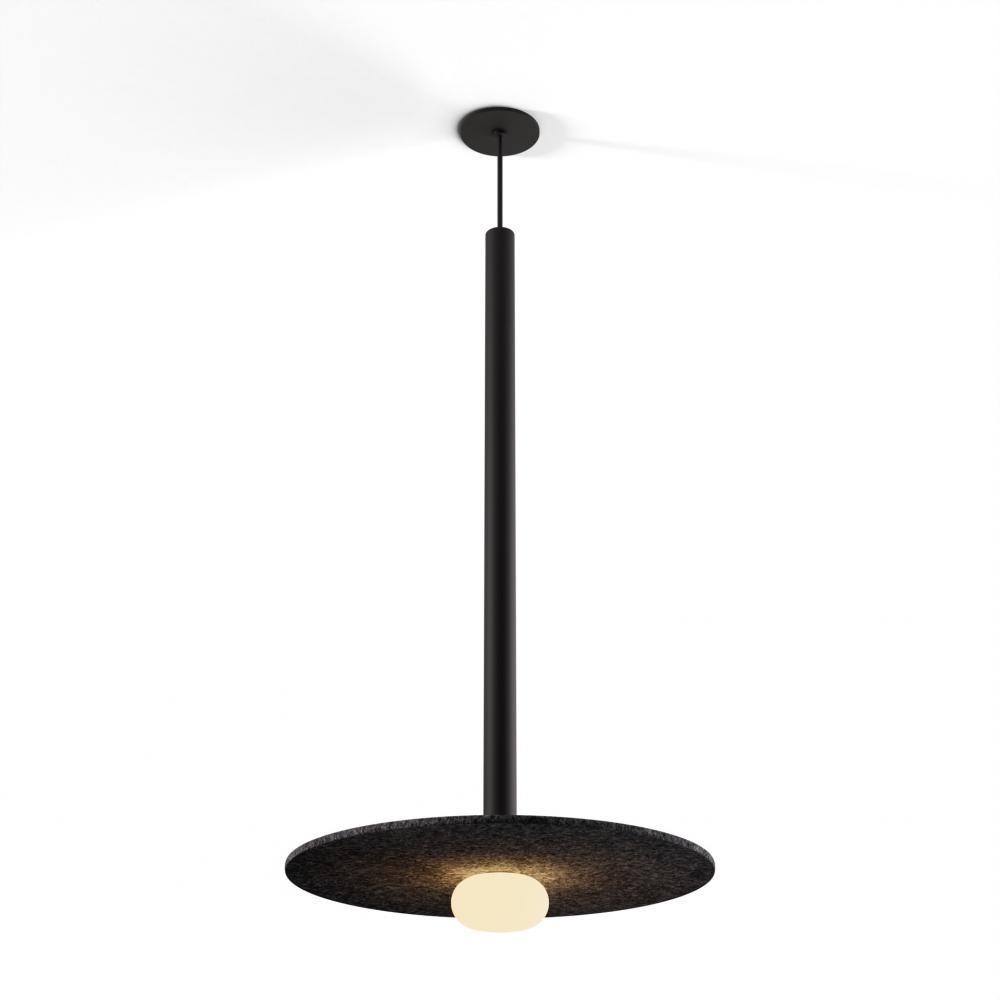 Combi Pendant 36&#34; Single Unit Matte Black with Matte Black Canopy
