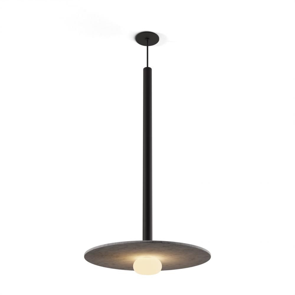 Combi Pendant 36&#34; Single Unit Matte Black with Matte Black Canopy