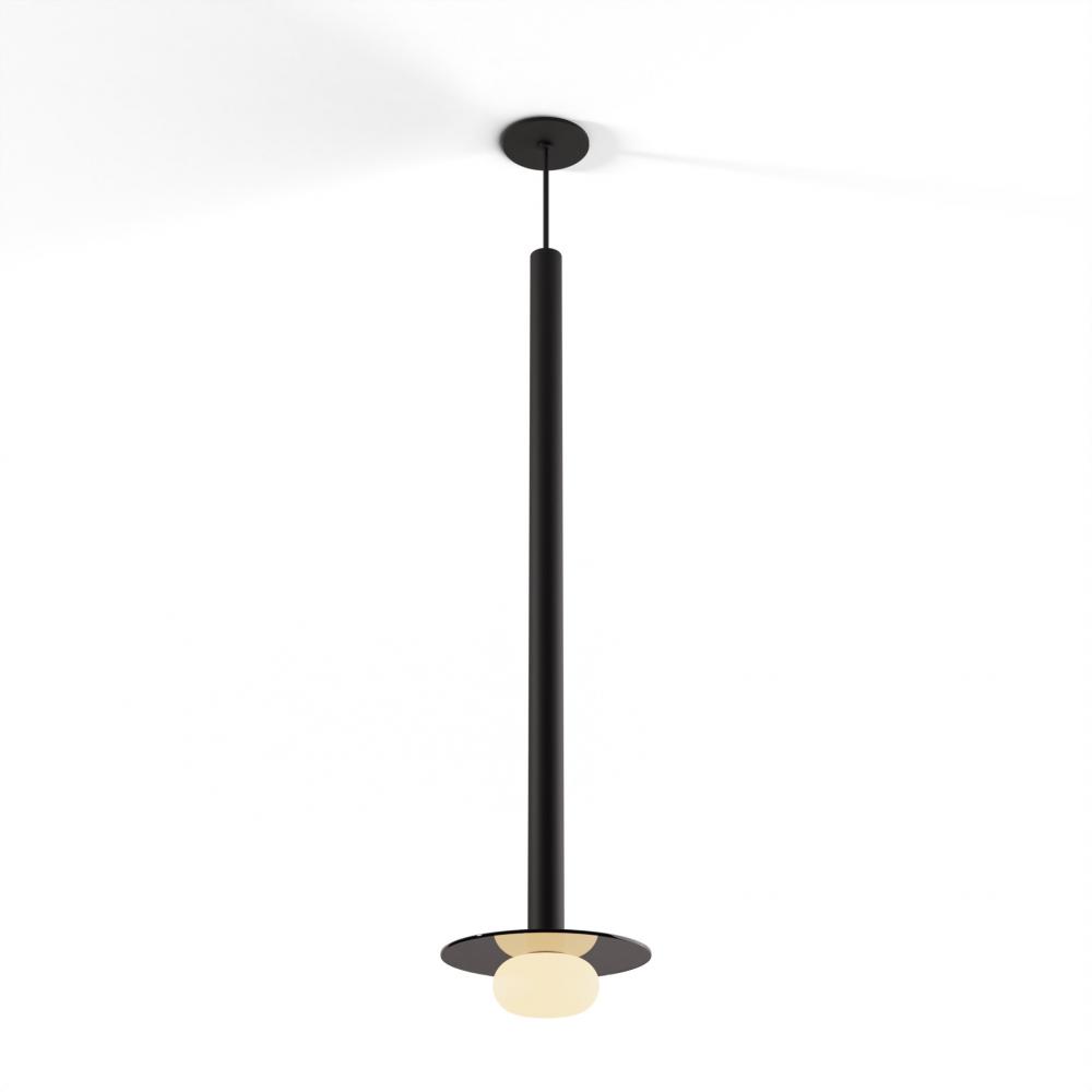 Combi Pendant 36&#34; Single Unit Matte Black with Matte Black Canopy