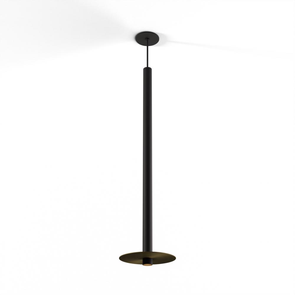 Combi Pendant 36&#34; Single Unit Matte Black with Matte Black Canopy