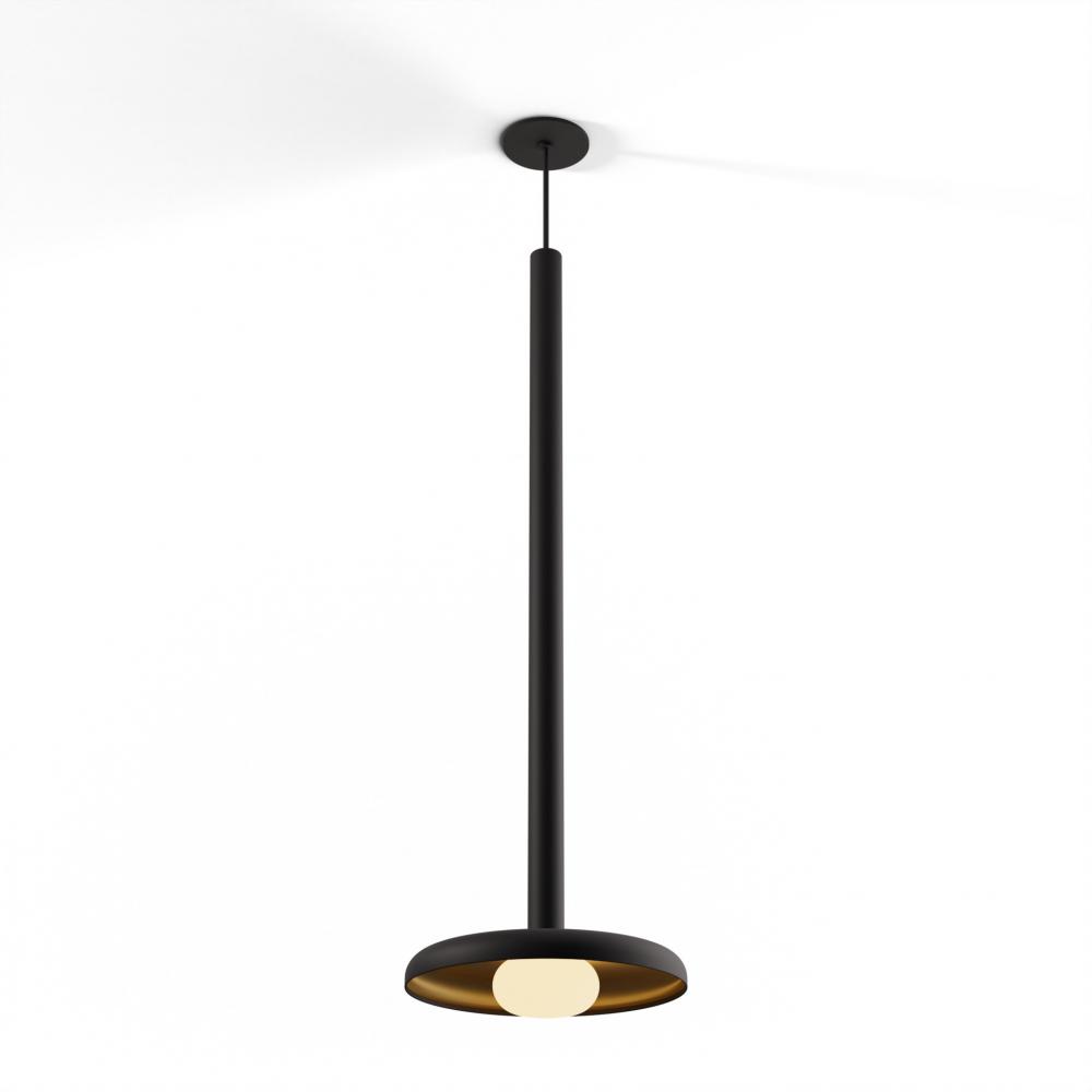 Combi Pendant 36&#34; Single Unit Matte Black with Matte Black Canopy