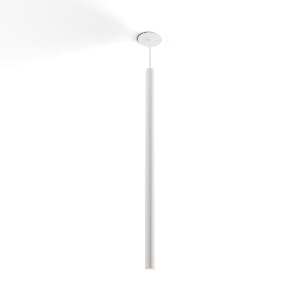 Combi Pendant 36&#34; Single Unit Matte White with Matte White Canopy, Suspension / Flush Mount 2-in