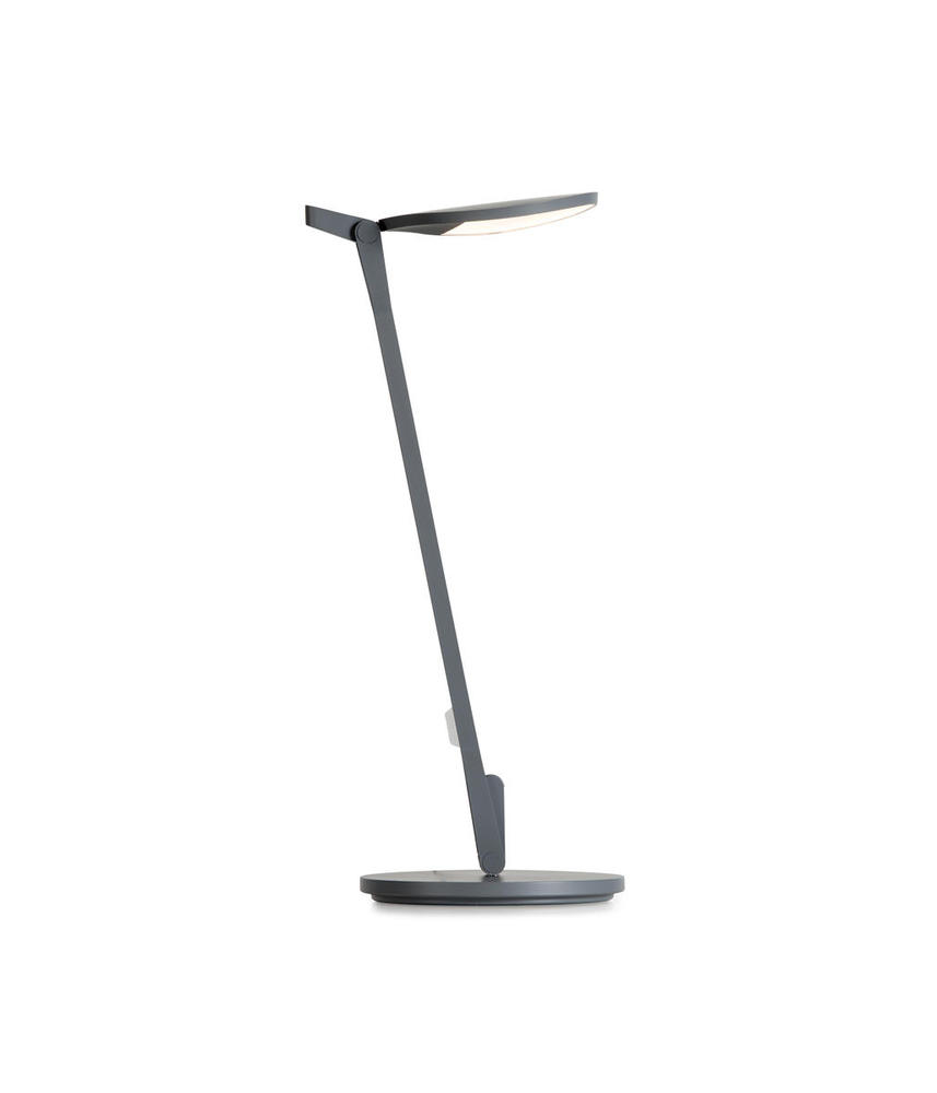 Splitty (Warm Light) (Matte Gray) with Desk Base