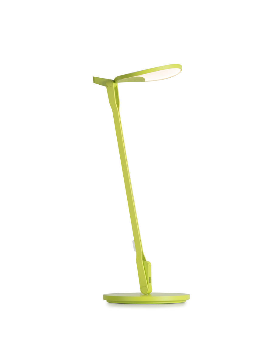 Splitty (Warm Light) (Matte Leaf Green) with Desk Base