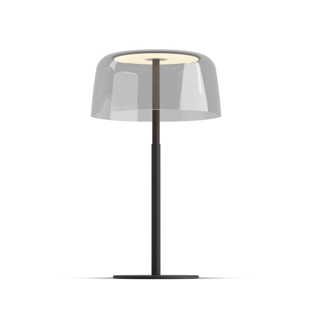 Yurei Table Lamp (Matte Black) with 14&#34; Acrylic Shade, Clear