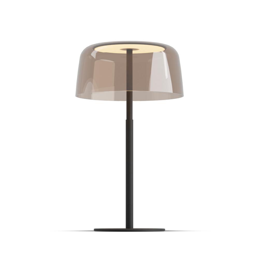 Yurei Table Lamp (Matte Black) with 14&#34; Acrylic Shade, Tea