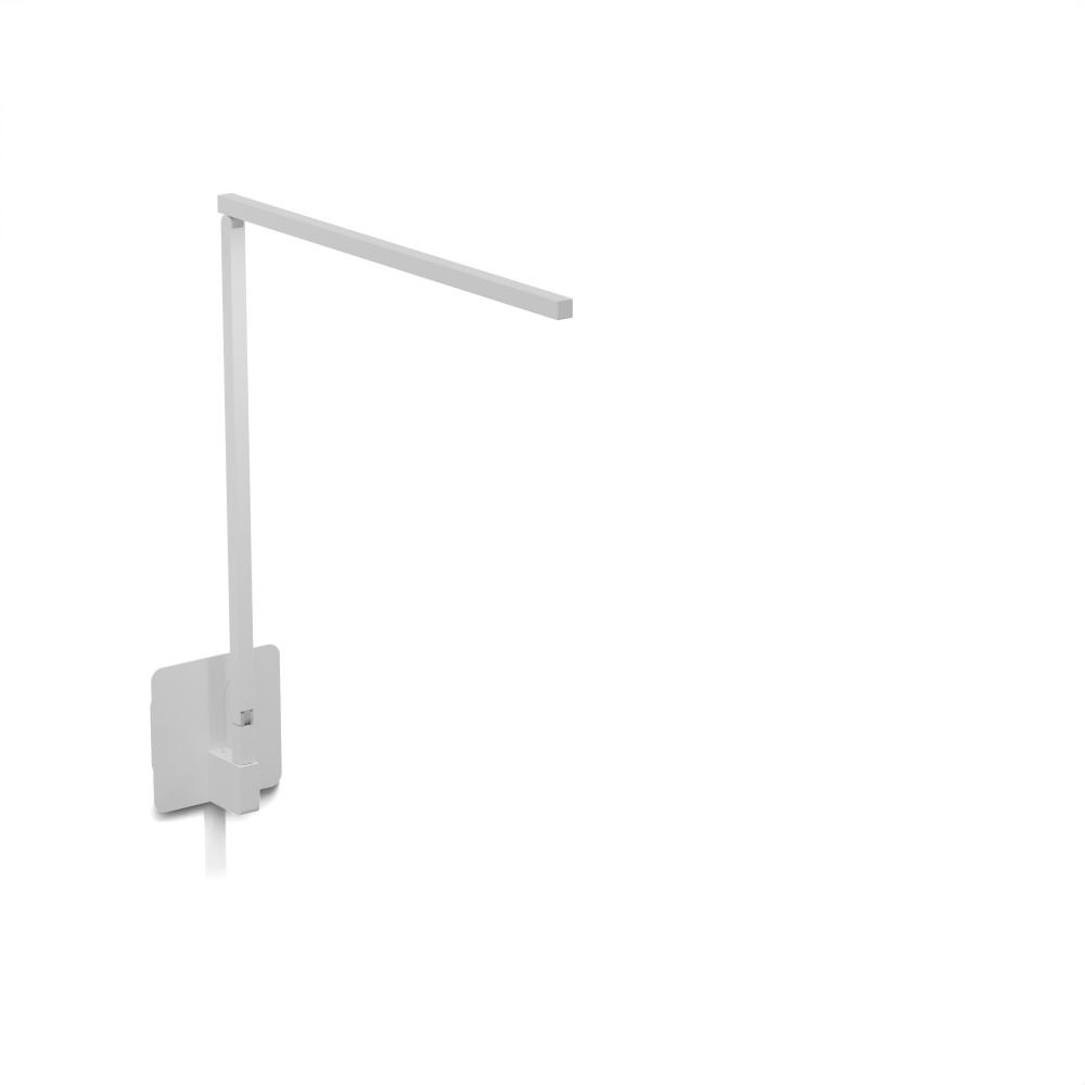 Z-Bar Solo Desk Lamp Gen 4 (Warm Light; Matte White) with Hardwire Wall Mount