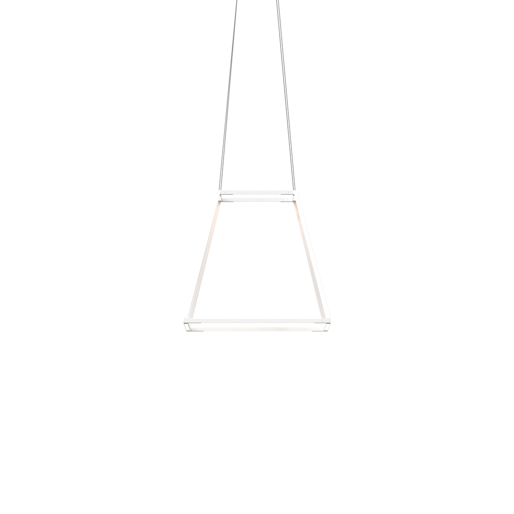 Z-Bar Pendant Rise Small Square, Soft Warm, Matte White, 18&#34; x 18&#34; x 17&#34;