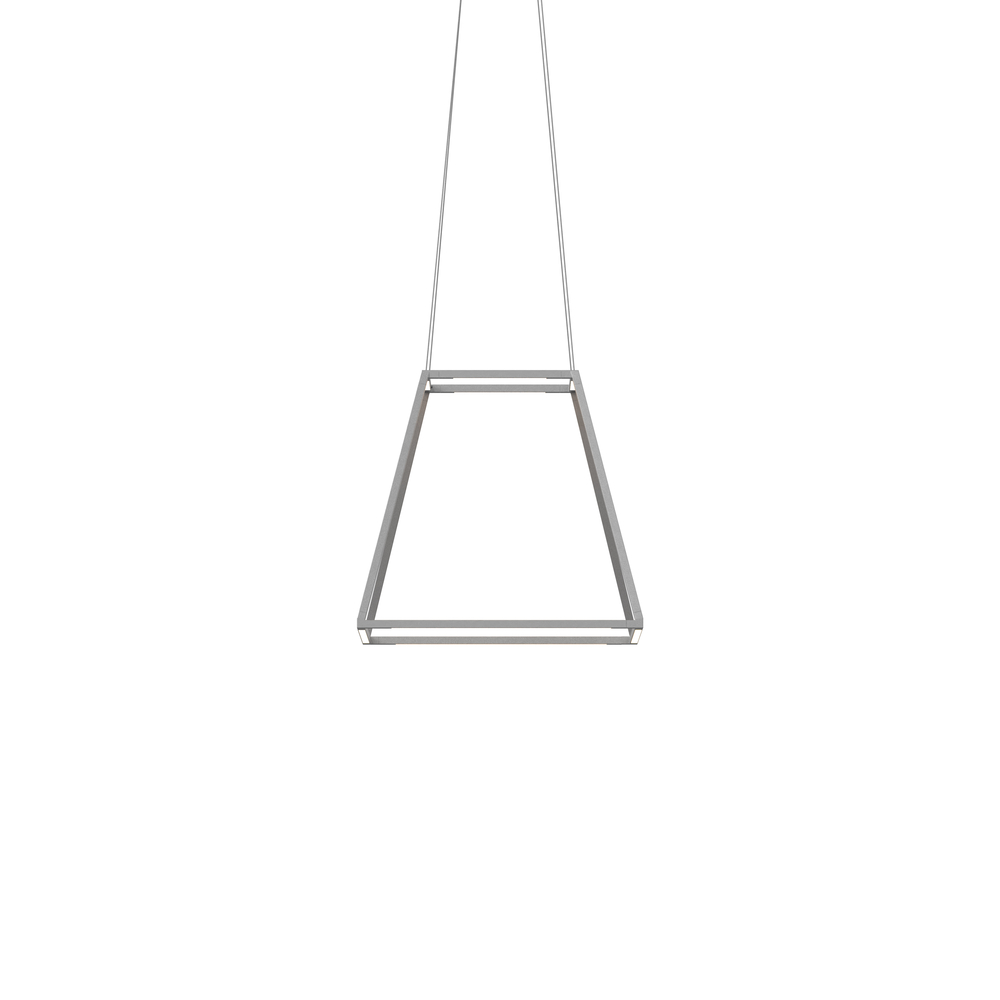 Z-Bar Pendant Rise Small Square, Soft Warm, Silver, 18&#34; x 18&#34; x 17&#34;