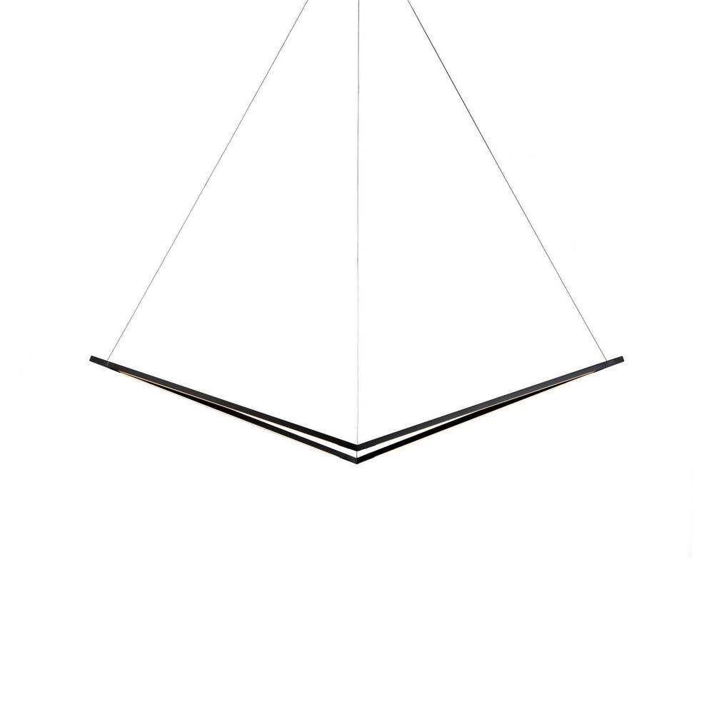 Z-Bar Pendant Medium Bird, Soft Warm, Matte Black, 49&#34; x 15&#34; x 9.3&#34;