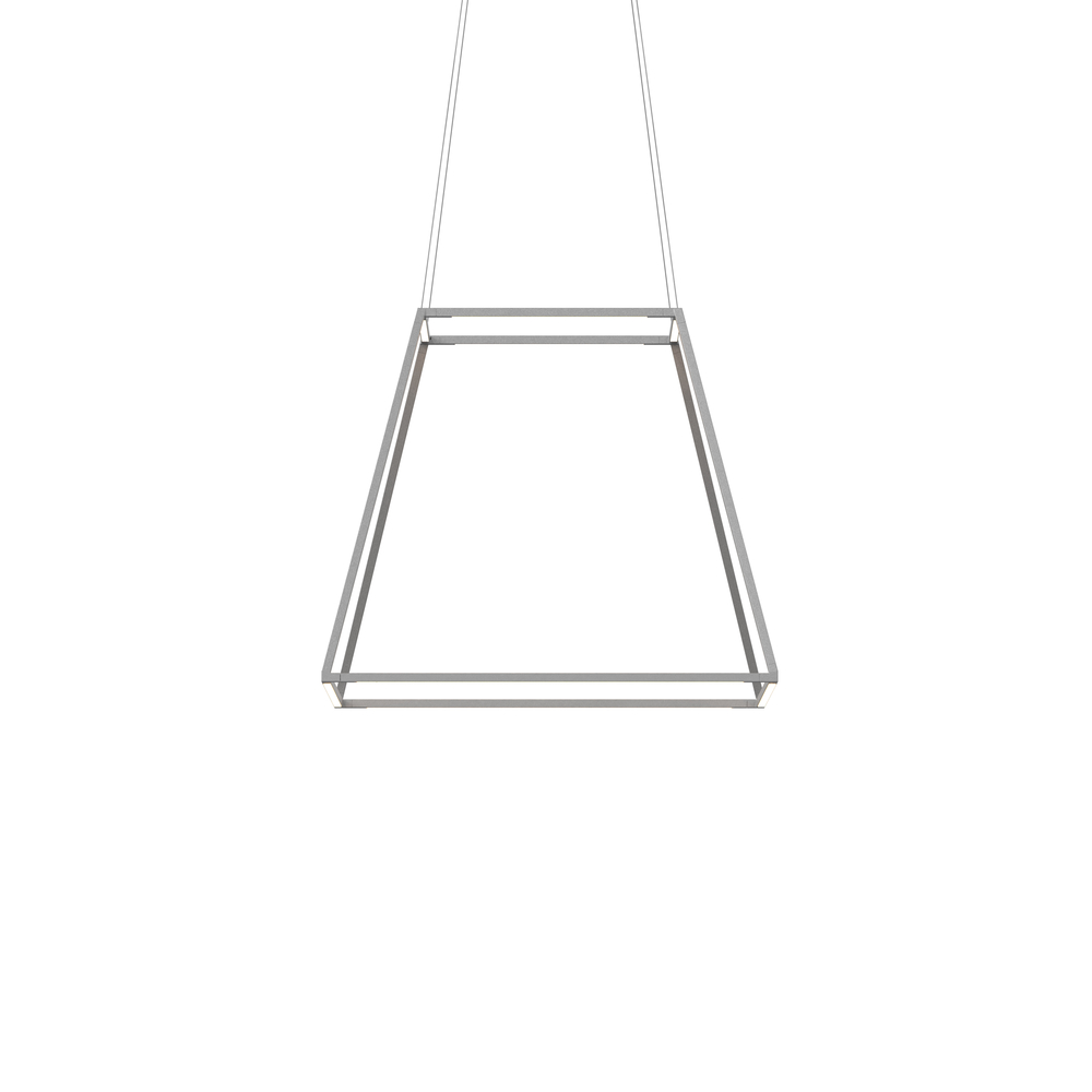 Z-Bar Pendant Rise Medium Square, Soft Warm, Silver, 26&#34; x 26&#34; x 22&#34;