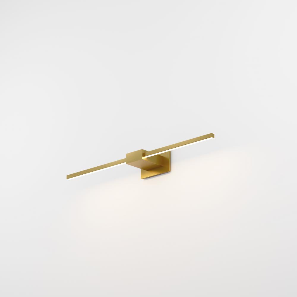 Z-Bar Wall Sconce, Soft Warm, Gold, 24,&#34; Center Mount