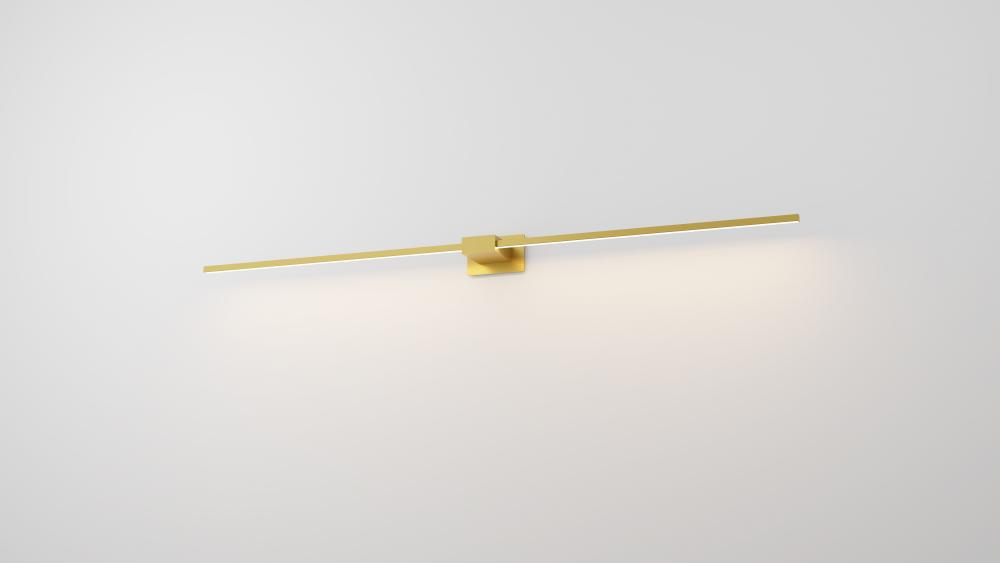 Z-Bar Wall Sconce, Soft Warm, Gold, 48,&#34; Center Mount