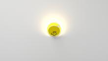 Koncept Inc GRW-S-MWT-WO1-PI - Peanuts® Gravy Wall Sconce - Matte White body, Woodstock plates - Plug-in