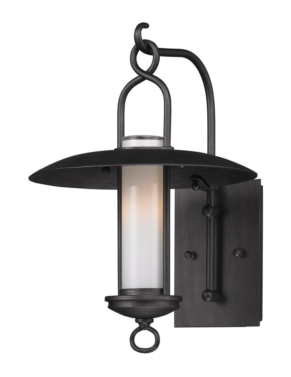 One Light Graphite Wall Lantern