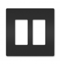 Legrand Radiant RWP262BK - radiant Two-Gang Screwless Wall Plate, Black
