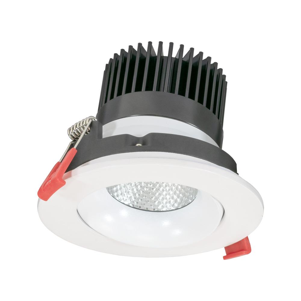 JESCO Downlight LED 3.5&#34; Round Regressed Gimbal Recessed 12W 5CCT 90CRI WH