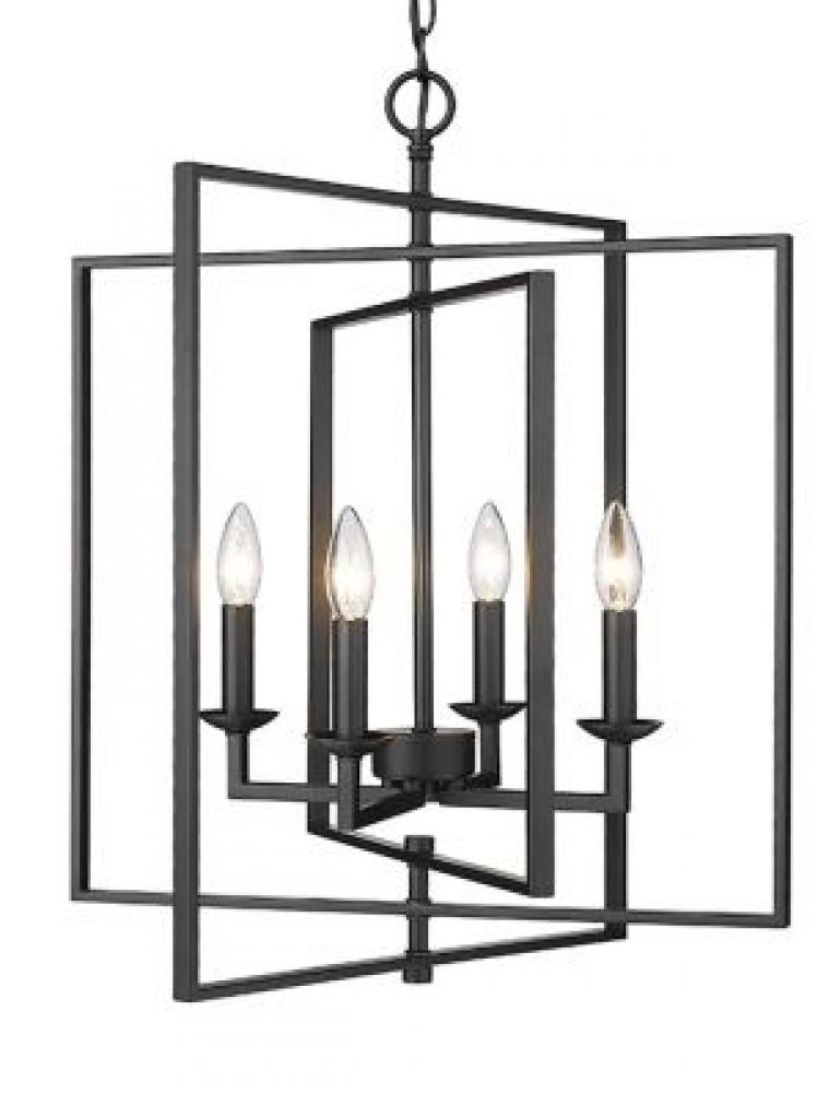 Nellis 4-Light Pendant light Matte Black