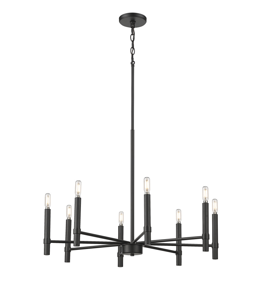 Skyva 30.25&#34; Wide 8-Light Chandelier - Matte Black