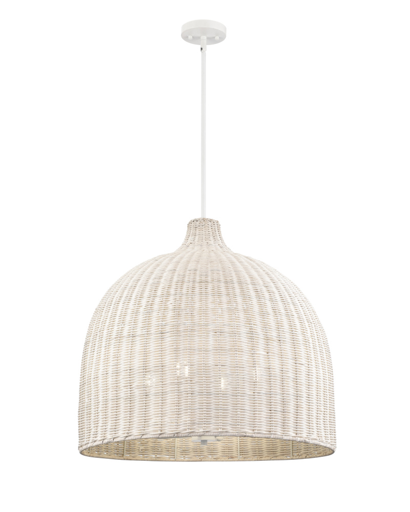 Elise 24.25&#34; Wide 4-Light Pendant - Matte White