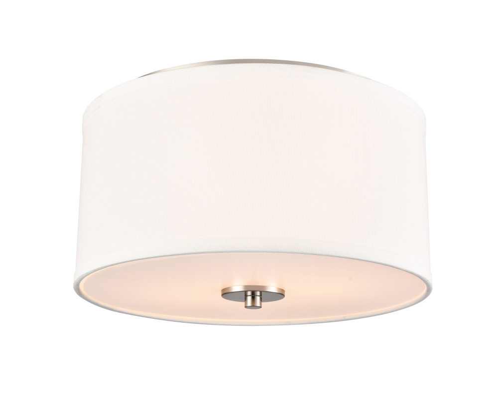 Guyten 13&#34; Wide 2-Light Flushmount - Brushed Nickel