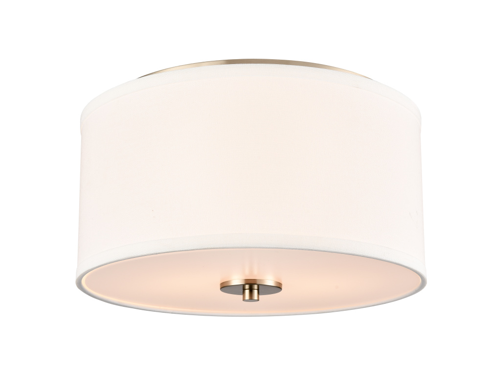 Guyten 13&#34; Wide 2-Light Flushmount - Modern Gold