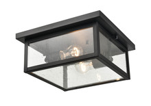 Millennium 4122-PBK - Evanton 2-Light Outdoor Flush Mount Powder Coated Black