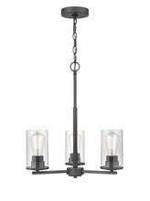 Millennium 2713-MB - Verlana 3-Light Chandelier Ceiling Light Matte Black