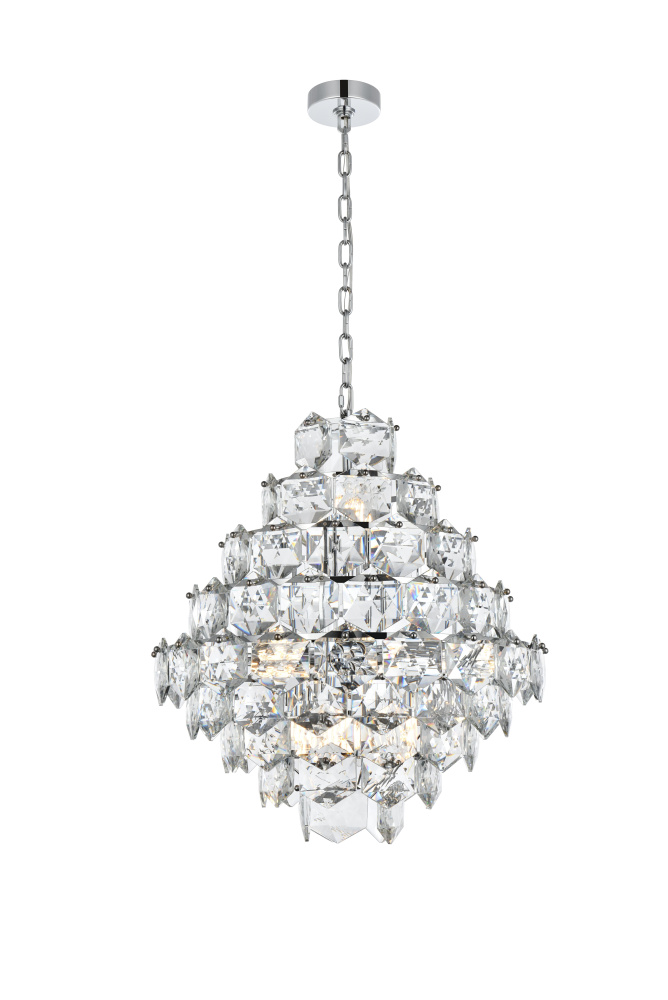 Pendant D24&#34;H25&#34;L15 Chrome