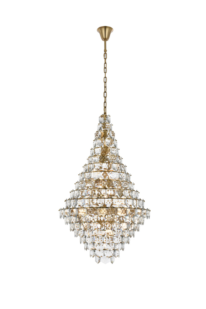 Pendant D36&#34;H60&#34;L38 Satin Gold